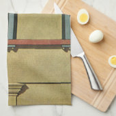 ヴィンテージクラシック建築、テンプルエンタブラチュア キッチンタオル (四つ折り)