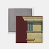 ヴィンテージクラシック建築、テンプルエンタブラチュア マグネット (正面/裏面)