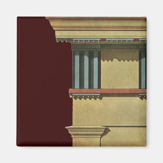 ヴィンテージクラシック建築、テンプルエンタブラチュア マグネット (正面)