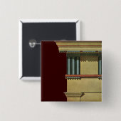 ヴィンテージクラシック建築、テンプルエンタブラチュア 缶バッジ (正面&裏面)