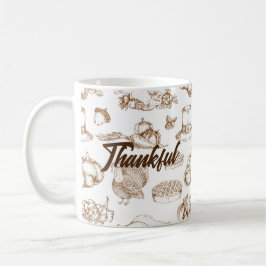 ヴィンテージクラシック感謝祭ミニマ素朴リスト コーヒーマグカップ