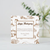 ヴィンテージクラシック感謝祭ミニマ素朴リスト シーズンカード (スタンド正面)