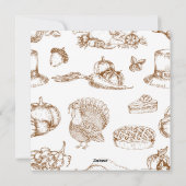 ヴィンテージクラシック感謝祭ミニマ素朴リスト シーズンカード (裏面)