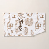 ヴィンテージクラシック感謝祭ミニマ素朴リスト ハンドタオル (ハンドタオル)