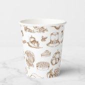 ヴィンテージクラシック感謝祭ミニマ素朴リスト 紙コップ (裏面)