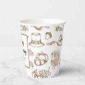 ヴィンテージクラシック感謝祭ミニマ素朴リスト 紙コップ (左)