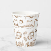 ヴィンテージクラシック感謝祭ミニマ素朴リスト 紙コップ (右)