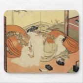 ヴィンテージクラシック日本の浮世絵花魁 マウスパッド (正面)