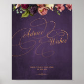 ヴィンテージクラシック書道のアドバイスと願いのサイン ポスター (正面)