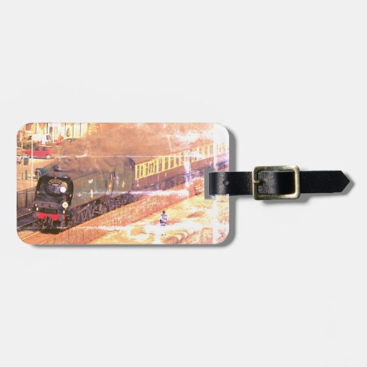 ヴィンテージクラシック機関車タンジェール、全速力 ラゲッジタグ (正面横)