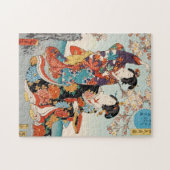 ヴィンテージクラシック浮世絵二芸妓は歌川舞子 ジグソーパズル (横)