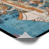 ヴィンテージクラシック浮世絵芸者ポートレート ポスター (角)