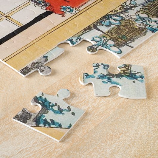 ヴィンテージクラシック浮世絵芸者歌川 ジグソーパズル (側面)