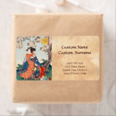 ヴィンテージクラシック浮世絵芸者歌川 ラベル (インサイチュ)