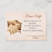 ヴィンテージクラシック男女兼用おむつラッフル エンクロージャーカード (正面)