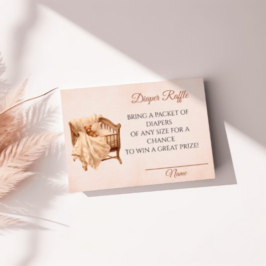 ヴィンテージクラシック男女兼用おむつラッフル エンクロージャーカード