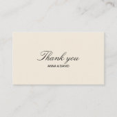 ヴィンテージクラシック結婚サンキューカード エンクロージャーカード (正面)