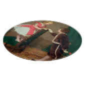 ヴィンテージクラシック絵画の子ビクトリアン供 カッティングボード (角)