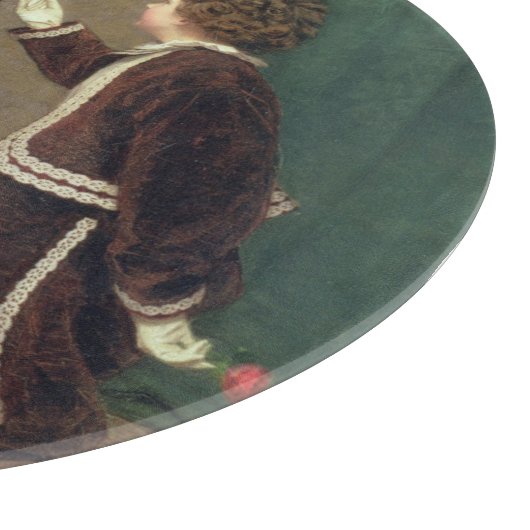 ヴィンテージクラシック絵画の子ビクトリアン供 カッティングボード (角)