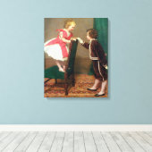 ヴィンテージクラシック絵画の子ビクトリアン供 キャンバスプリント (インサイチュ (ウッドフロア))