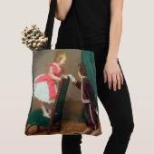 ヴィンテージクラシック絵画の子ビクトリアン供 トートバッグ (クローズアップ)
