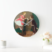 ヴィンテージクラシック絵画の子ビクトリアン供 ラージ壁時計 (ホーム)