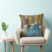 ヴィンテージクラシック絵画ズ・オブ・サッシー・ガールとファン クッション (椅子)