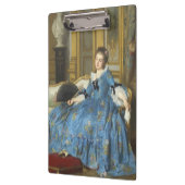 ヴィンテージクラシック絵画ズ・オブ・サッシー・ガールとファン クリップボード (左)