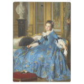 ヴィンテージクラシック絵画ズ・オブ・サッシー・ガールとファン クリップボード (裏面)