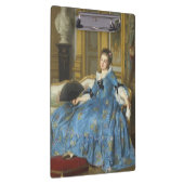 ヴィンテージクラシック絵画ズ・オブ・サッシー・ガールとファン クリップボード (右)