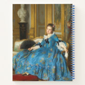 ヴィンテージクラシック絵画ズ・オブ・サッシー・ガールとファン ノートブック (裏面)