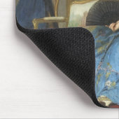 ヴィンテージクラシック絵画ズ・オブ・サッシー・ガールとファン マウスパッド (コーナー)