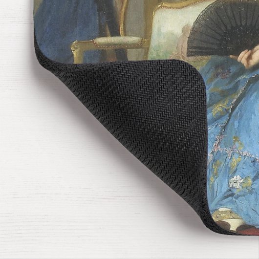 ヴィンテージクラシック絵画ズ・オブ・サッシー・ガールとファン マウスパッド (コーナー)