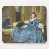 ヴィンテージクラシック絵画ズ・オブ・サッシー・ガールとファン マウスパッド (正面)