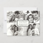 ヴィンテージクラシック蔵書票4枚の写真が日付を保存 マグネット招待状 (正面)