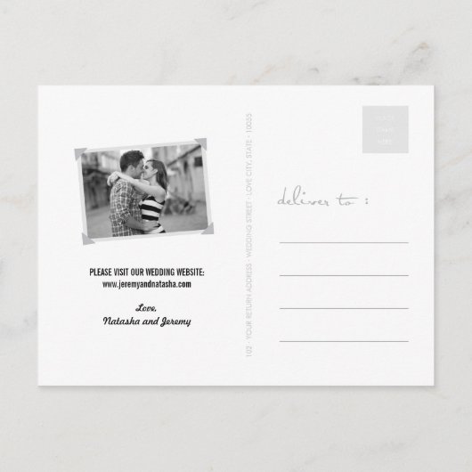 ヴィンテージクラシック蔵書票4枚の写真の保存日付 案内ポストカード (裏面)