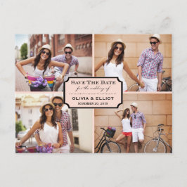 ヴィンテージクラシック蔵書票4枚の写真の保存日付 案内ポストカード