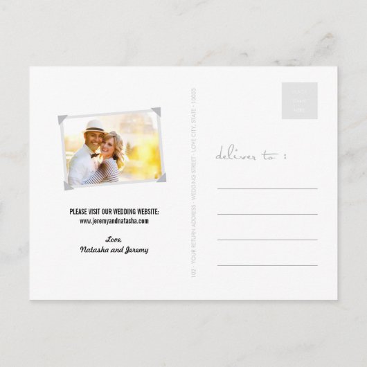 ヴィンテージクラシック蔵書票4枚の写真の保存日付 案内ポストカード (裏面)