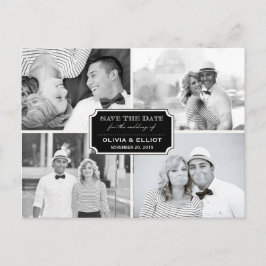 ヴィンテージクラシック蔵書票4枚の写真の保存日付 案内ポストカード