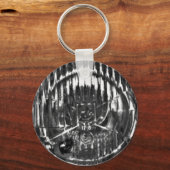 ヴィンテージクラシック車のヘッドライトのクロムの外観 キーホルダー (正面)