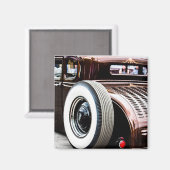 ヴィンテージクラシック車ラットロッド切り&ドロップ マグネット (正面/裏面)