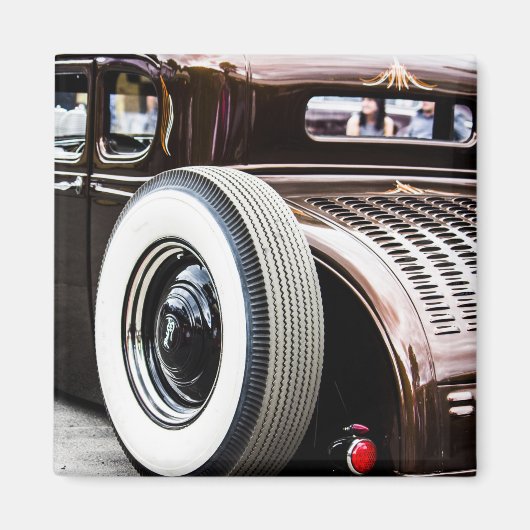 ヴィンテージクラシック車ラットロッド切り&ドロップ マグネット (正面)