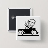 ヴィンテージクラシック車レトロ漫画 缶バッジ (正面&裏面)