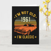 ヴィンテージクラシック車誕生日車ファン カード (黄色い花)