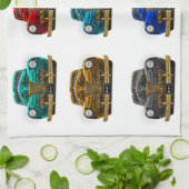 ヴィンテージクラシック車 キッチンタオル (折り畳み)