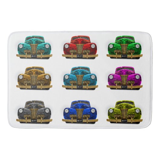 ヴィンテージクラシック車 バスマット (正面)