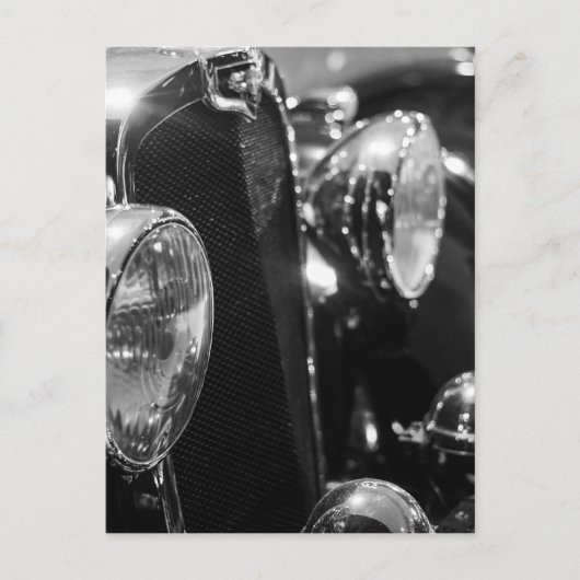 ヴィンテージクラシック車 ポストカード (正面)