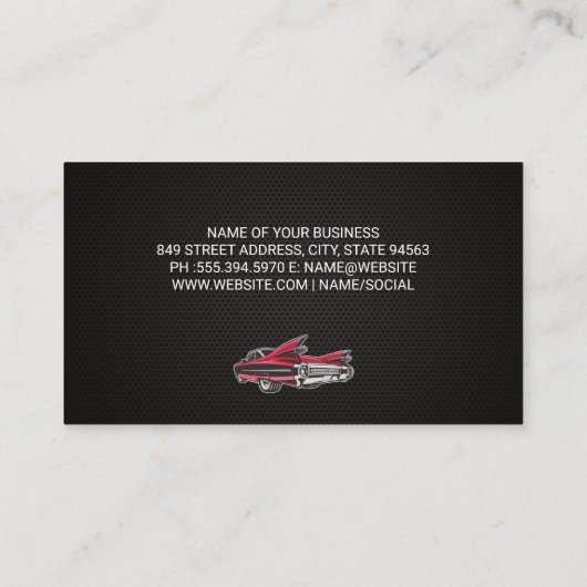 ヴィンテージクラシック車 名刺 (裏面)