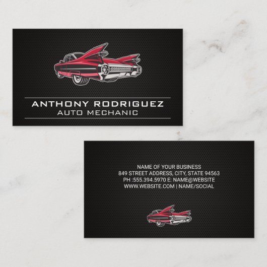ヴィンテージクラシック車 名刺 (正面/裏面)