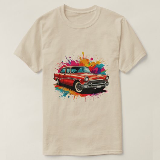 ヴィンテージクラシック車 Tシャツ (デザイン正面)